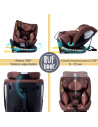 Saphir_Coffee,Scaun Auto Saphir DELUXE BUF BOOF iSIZE Coffee cu Isofix pozitie somn 165 grade rotativ 360 grade 40-150 cm