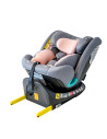 Saphir_Pink,Scaun Auto Saphir DELUXE BUF BOOF iSIZE Pink cu Isofix pozitie somn 165 grade rotativ 360 grade 40-150 cm