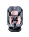 Saphir_Pink,Scaun Auto Saphir DELUXE BUF BOOF iSIZE Pink cu Isofix pozitie somn 165 grade rotativ 360 grade 40-150 cm