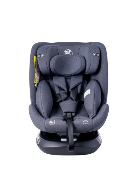 Saphir_Grey,Scaun Auto Saphir DELUXE BUF BOOF iSIZE Grey cu Isofix pozitie somn 165 grade rotativ 360 grade 40-150 cm