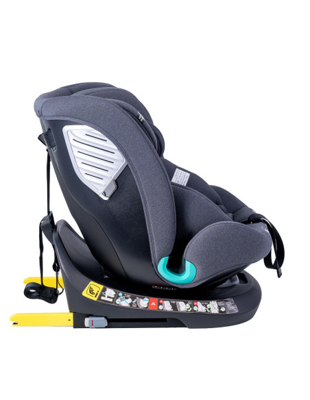 Saphir_Grey,Scaun Auto Saphir DELUXE BUF BOOF iSIZE Grey cu Isofix pozitie somn 165 grade rotativ 360 grade 40-150 cm