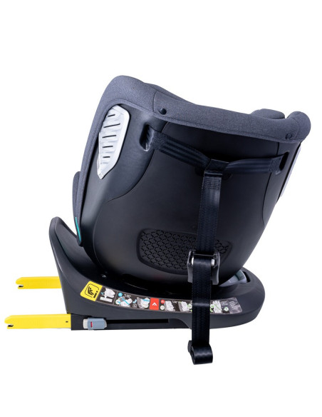 Saphir_Grey,Scaun Auto Saphir DELUXE BUF BOOF iSIZE Grey cu Isofix pozitie somn 165 grade rotativ 360 grade 40-150 cm