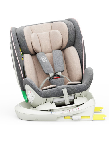 906Platinum_Pink,Scaun auto Platinum Deluxe i-Size Buf Boof cu isofix rotativ 360 grade Top Tether SIPS 40-150 cm 0-36 kg Pink