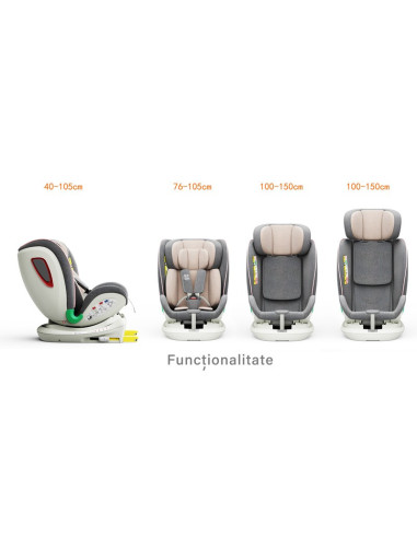 906Platinum_Pink,Scaun auto Platinum Deluxe i-Size Buf Boof cu isofix rotativ 360 grade Top Tether SIPS 40-150 cm 0-36 kg Pink
