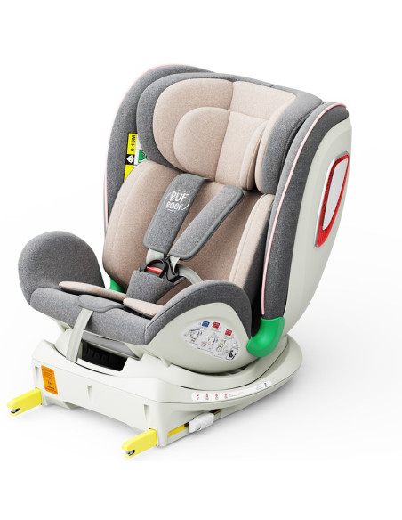 906Platinum_Pink,Scaun auto Platinum Deluxe i-Size Buf Boof cu isofix rotativ 360 grade Top Tether SIPS 40-150 cm 0-36 kg Pink