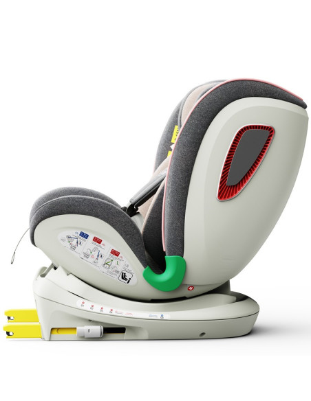 906Platinum_Pink,Scaun auto Platinum Deluxe i-Size Buf Boof cu isofix rotativ 360 grade Top Tether SIPS 40-150 cm 0-36 kg Pink