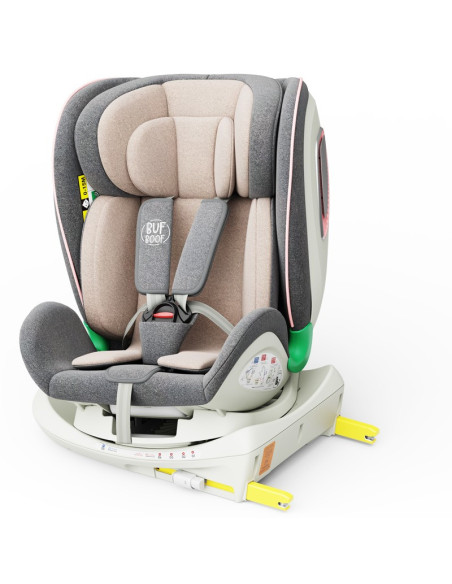 906Platinum_Pink,Scaun auto Platinum Deluxe i-Size Buf Boof cu isofix rotativ 360 grade Top Tether SIPS 40-150 cm 0-36 kg Pink