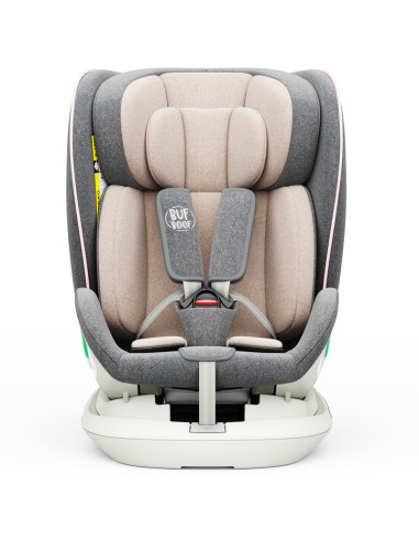 906Platinum_Pink,Scaun auto Platinum Deluxe i-Size Buf Boof cu isofix rotativ 360 grade Top Tether SIPS 40-150 cm 0-36 kg Pink