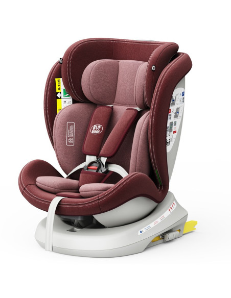 iSizeTWT_Red,Scaun Auto TWT Plus DELUXE BUF BOOF iSIZE Red cu Isofix rotativ 360 grade 40-150 cm