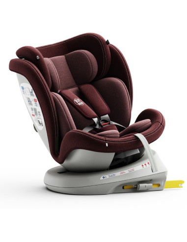 iSizeTWT_Red,Scaun Auto TWT Plus DELUXE BUF BOOF iSIZE Red cu Isofix rotativ 360 grade 40-150 cm