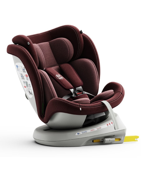 iSizeTWT_Red,Scaun Auto TWT Plus DELUXE BUF BOOF iSIZE Red cu Isofix rotativ 360 grade 40-150 cm