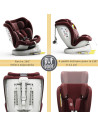 iSizeTWT_Red,Scaun Auto TWT Plus DELUXE BUF BOOF iSIZE Red cu Isofix rotativ 360 grade 40-150 cm