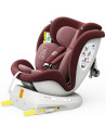 iSizeTWT_Red,Scaun Auto TWT Plus DELUXE BUF BOOF iSIZE Red cu Isofix rotativ 360 grade 40-150 cm