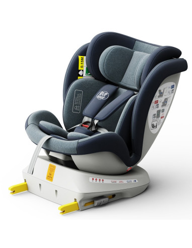 iSizeTWT_Blue,Scaun Auto TWT Plus DELUXE BUF BOOF iSIZE Blue cu Isofix rotativ 360 grade 40-150 cm