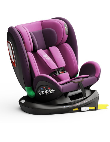 906Platinum_Purple,Scaun auto Platinum Deluxe i-Size Buf Boof cu isofix rotativ 360 grade Top Tether SIPS 40-150 cm 0-36 kg Purp
