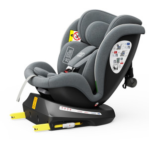 iSizeTWT_Grey,Scaun Auto TWT Plus DELUXE BUF BOOF iSIZE Grey cu Isofix rotativ 360 grade 40-150 cm 2