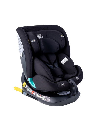 Saphir_Black,Scaun Auto Saphir DELUXE BUF BOOF iSIZE Black cu Isofix pozitie somn 165 grade rotativ 360 grade 40-150 cm