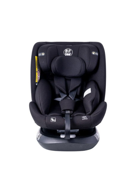 Saphir_Black,Scaun Auto Saphir DELUXE BUF BOOF iSIZE Black cu Isofix pozitie somn 165 grade rotativ 360 grade 40-150 cm