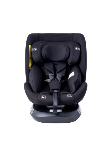 Saphir_Black,Scaun Auto Saphir DELUXE BUF BOOF iSIZE Black cu Isofix pozitie somn 165 grade rotativ 360 grade 40-150 cm