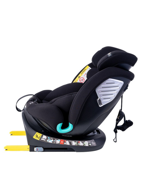Saphir_Black,Scaun Auto Saphir DELUXE BUF BOOF iSIZE Black cu Isofix pozitie somn 165 grade rotativ 360 grade 40-150 cm