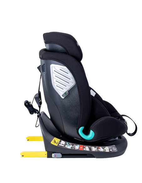 Saphir_Black,Scaun Auto Saphir DELUXE BUF BOOF iSIZE Black cu Isofix pozitie somn 165 grade rotativ 360 grade 40-150 cm