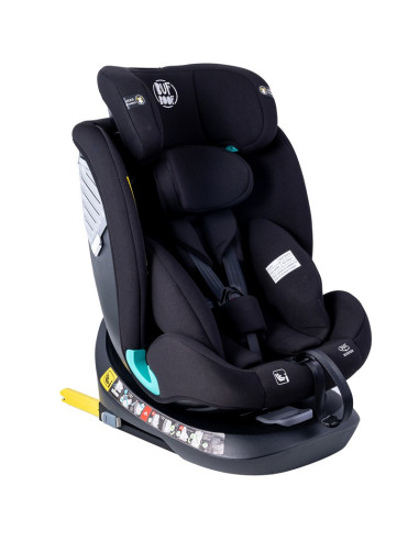 Saphir_Black,Scaun Auto Saphir DELUXE BUF BOOF iSIZE Black cu Isofix pozitie somn 165 grade rotativ 360 grade 40-150 cm