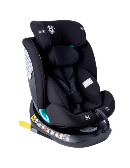 Saphir_Black,Scaun Auto Saphir DELUXE BUF BOOF iSIZE Black cu Isofix pozitie somn 165 grade rotativ 360 grade 40-150 cm