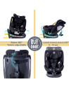 Saphir_Black,Scaun Auto Saphir DELUXE BUF BOOF iSIZE Black cu Isofix pozitie somn 165 grade rotativ 360 grade 40-150 cm