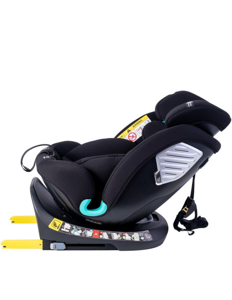 Saphir_Black,Scaun Auto Saphir DELUXE BUF BOOF iSIZE Black cu Isofix pozitie somn 165 grade rotativ 360 grade 40-150 cm