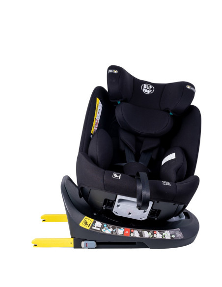 Saphir_Black,Scaun Auto Saphir DELUXE BUF BOOF iSIZE Black cu Isofix pozitie somn 165 grade rotativ 360 grade 40-150 cm