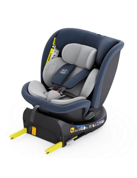 B.Joy_Blue,Scaun Auto B-Joy DELUXE BUF BOOF iSIZE Blue cu Isofix pozitie somn 155 grade rotativ 360 grade 40-150 cm