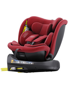 B.Joy_Red,Scaun Auto B-Joy DELUXE BUF BOOF iSIZE Red cu Isofix pozitie somn 155 grade rotativ 360 grade 40-150 cm