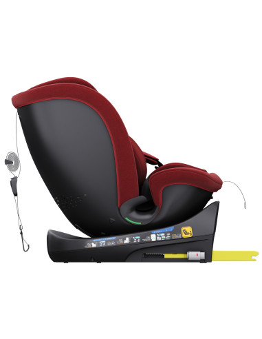 B.Joy_Red,Scaun Auto B-Joy DELUXE BUF BOOF iSIZE Red cu Isofix pozitie somn 155 grade rotativ 360 grade 40-150 cm