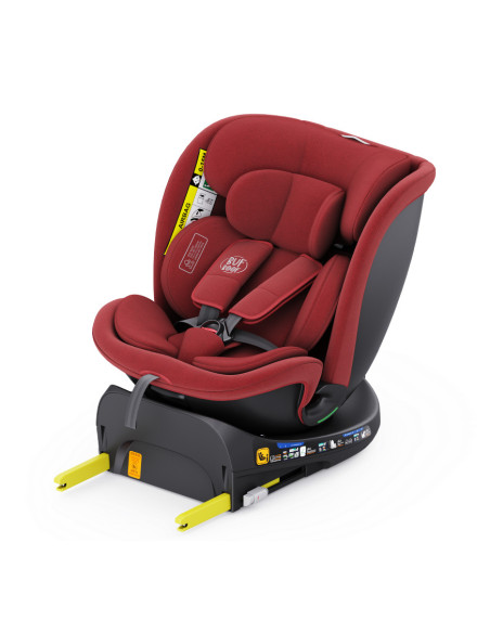 B.Joy_Red,Scaun Auto B-Joy DELUXE BUF BOOF iSIZE Red cu Isofix pozitie somn 155 grade rotativ 360 grade 40-150 cm