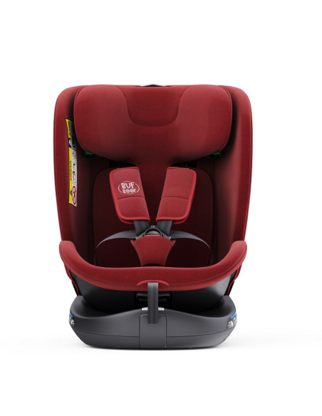 B.Joy_Red,Scaun Auto B-Joy DELUXE BUF BOOF iSIZE Red cu Isofix pozitie somn 155 grade rotativ 360 grade 40-150 cm