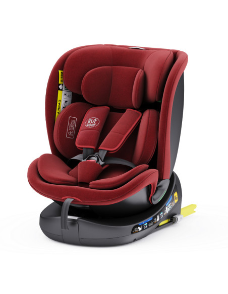 B.Joy_Red,Scaun Auto B-Joy DELUXE BUF BOOF iSIZE Red cu Isofix pozitie somn 155 grade rotativ 360 grade 40-150 cm