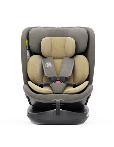 B.Joy_LightBrown,Scaun Auto B-Joy DELUXE BUF BOOF iSIZE LightBrown cu Isofix pozitie somn 155 grade rotativ 360 grade 40-150 cm