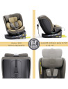 B.Joy_LightBrown,Scaun Auto B-Joy DELUXE BUF BOOF iSIZE LightBrown cu Isofix pozitie somn 155 grade rotativ 360 grade 40-150 cm