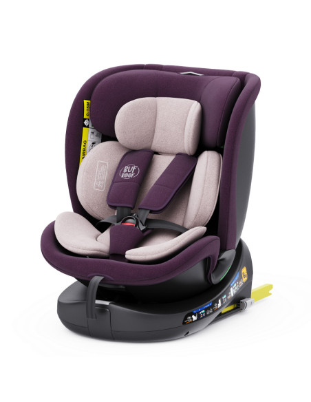 B.Joy_Purple,Scaun Auto B-Joy DELUXE BUF BOOF iSIZE Purple cu Isofix pozitie somn 155 grade rotativ 360 grade 40-150 cm