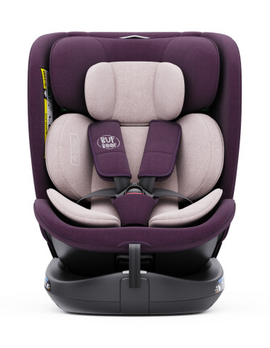 B.Joy_Purple,Scaun Auto B-Joy DELUXE BUF BOOF iSIZE Purple cu Isofix pozitie somn 155 grade rotativ 360 grade 40-150 cm