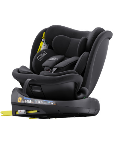 B.Joy_Black,Scaun Auto B-Joy DELUXE BUF BOOF iSIZE Black cu Isofix pozitie somn 155 grade rotativ 360 grade 40-150 cm