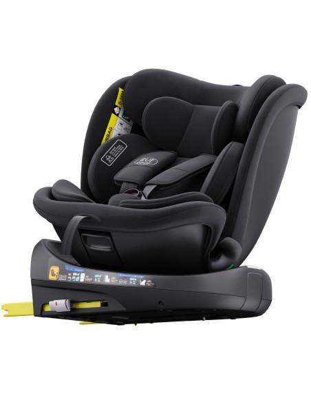 B.Joy_Black,Scaun Auto B-Joy DELUXE BUF BOOF iSIZE Black cu Isofix pozitie somn 155 grade rotativ 360 grade 40-150 cm