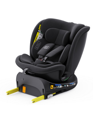B.Joy_Black,Scaun Auto B-Joy DELUXE BUF BOOF iSIZE Black cu Isofix pozitie somn 155 grade rotativ 360 grade 40-150 cm