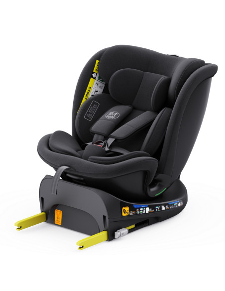 B.Joy_Black,Scaun Auto B-Joy DELUXE BUF BOOF iSIZE Black cu Isofix pozitie somn 155 grade rotativ 360 grade 40-150 cm