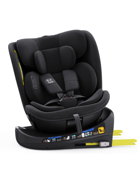B.Joy_Black,Scaun Auto B-Joy DELUXE BUF BOOF iSIZE Black cu Isofix pozitie somn 155 grade rotativ 360 grade 40-150 cm