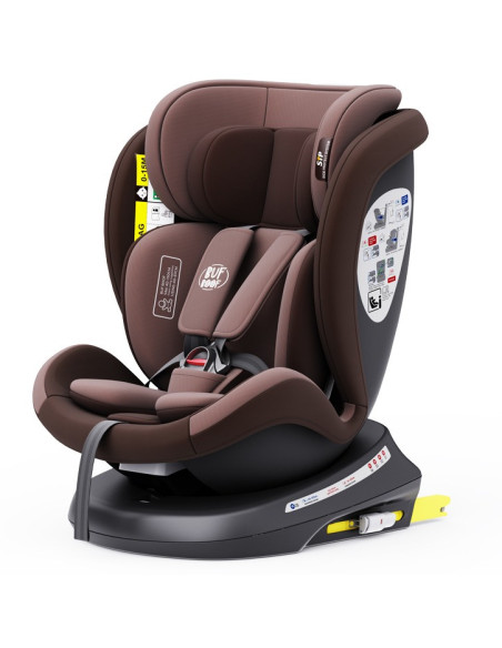 iSizeTWT_Coffee,Scaun Auto TWT Plus DELUXE BUF BOOF iSIZE Coffee cu Isofix rotativ 360 grade 40-150 cm