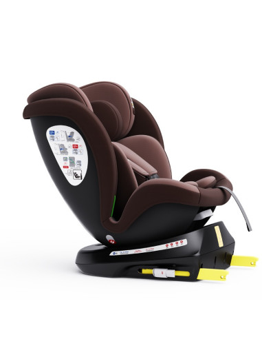 iSizeTWT_Coffee,Scaun Auto TWT Plus DELUXE BUF BOOF iSIZE Coffee cu Isofix rotativ 360 grade 40-150 cm