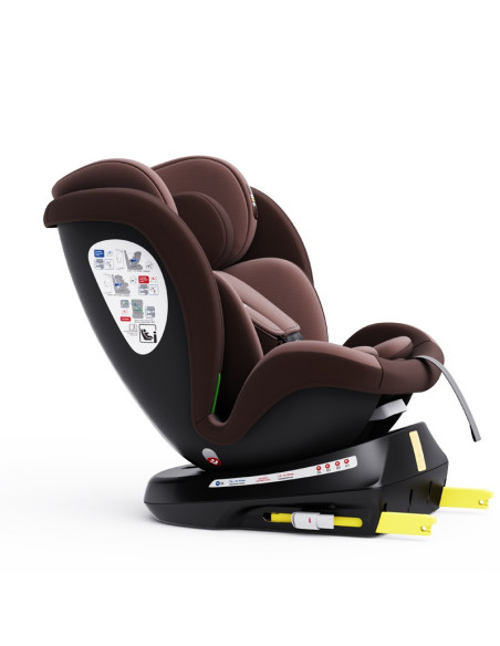 iSizeTWT_Coffee,Scaun Auto TWT Plus DELUXE BUF BOOF iSIZE Coffee cu Isofix rotativ 360 grade 40-150 cm