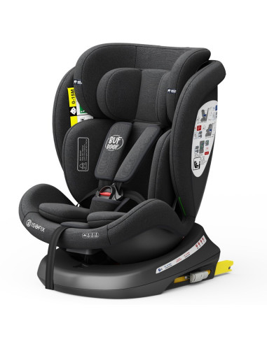 iSizeTWT_BlackJeans,Scaun Auto TWT Plus DELUXE BUF BOOF iSIZE BlackJeans cu Isofix rotativ 360 grade 40-150 cm