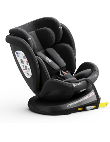 iSizeTWT_BlackJeans,Scaun Auto TWT Plus DELUXE BUF BOOF iSIZE BlackJeans cu Isofix rotativ 360 grade 40-150 cm
